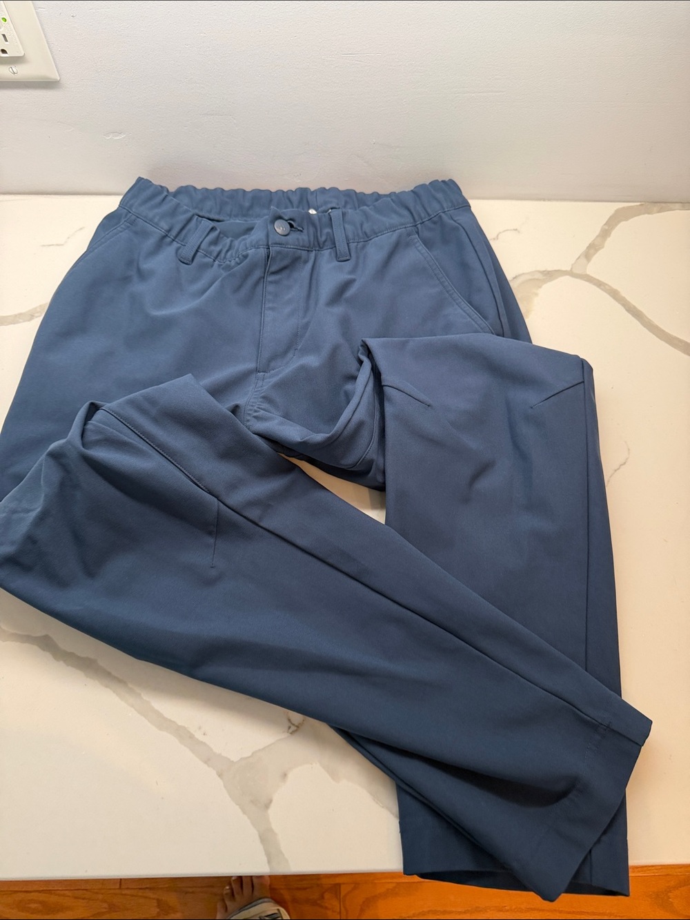 adidas Men's Slate Blue Stretch Chinos